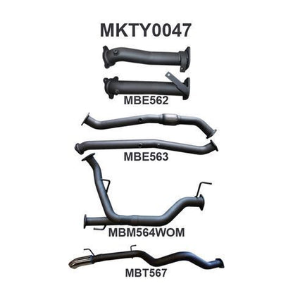 VDJ200 2.5in NO Cat NO Mufflers, Dump Tip