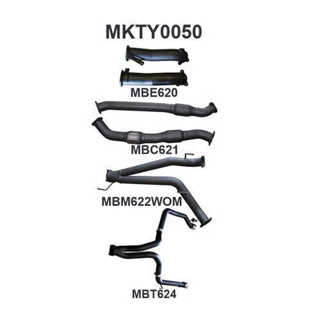 VDJ200 3in Dual With Cat, NO Muffler, Exit L&R