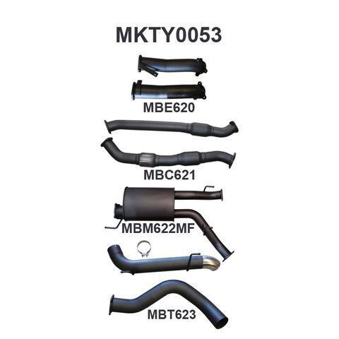 VDJ200 3in Dual With Cat & Muffler, 4in Exit