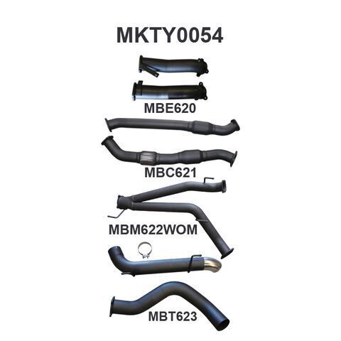 VDJ200 3in Dual With Cat, NO Muffler, 4in Exit