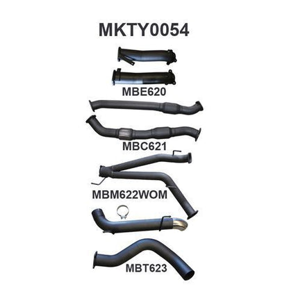 VDJ200 3in Dual With Cat, NO Muffler, 4in Exit