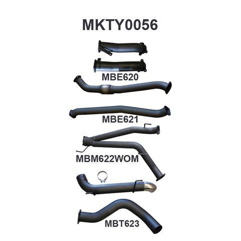 VDJ200 3in Dual NO Cat, NO Muffler, 4in Exit