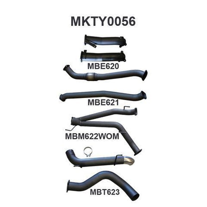 VDJ200 3in Dual NO Cat, NO Muffler, 4in Exit