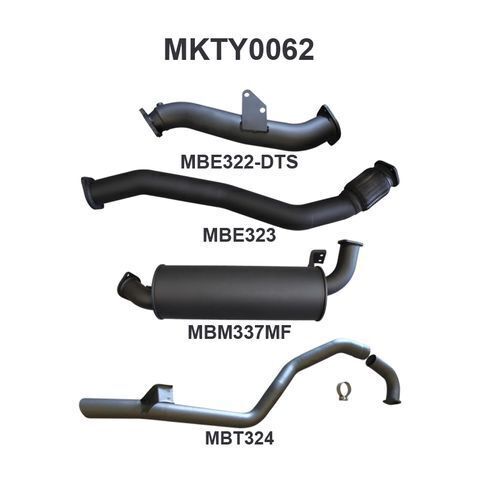 HZJ105 DTS Turbo 3in Turbo Back with Muffler