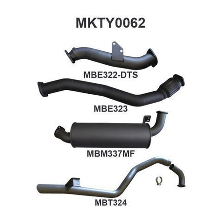 HZJ105 DTS Turbo 3in Turbo Back with Muffler