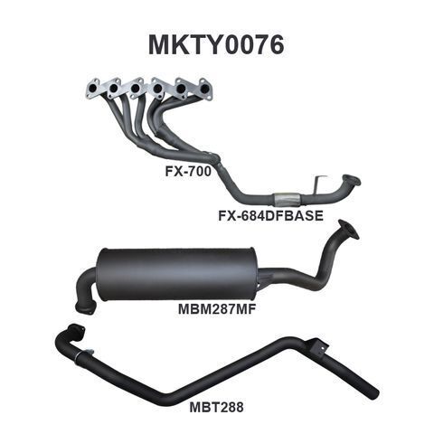LandCruiser HZJ80 4.2L Extractors & 2.5in Full System
