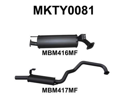 HZJ105 2.5in off Extractors Muffler/Muffler