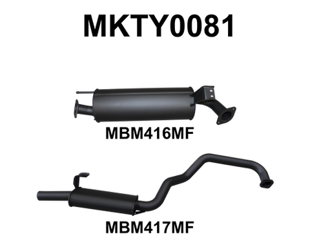 HZJ105 2.5in off Extractors Muffler/Muffler