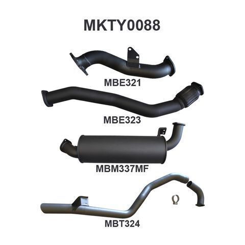 HZJ105 CT26 Turbo 3in Turbo Back with Muffler