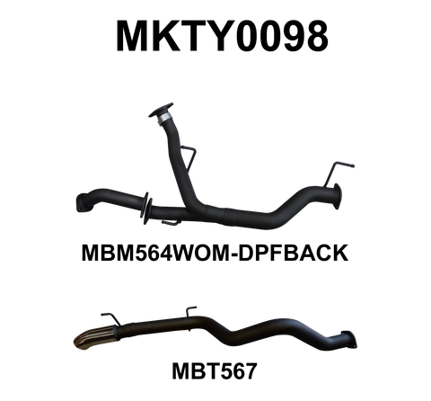 VDJ200 2.5in twin into single 3in DPF Back, with 4in tip
