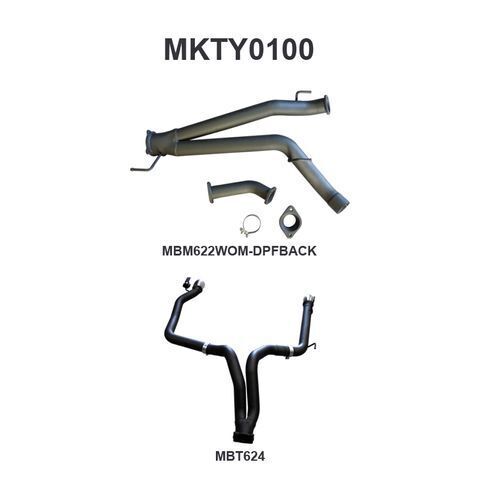 VDJ200 3in DPF Back Twin 3in Tailpipe