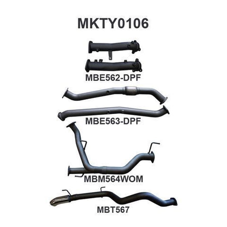 VDJ200 DPF 2.5in NO Cat Pipe only Dump Tip