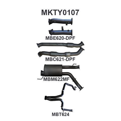 VDJ200 DPF 3in Dual With Cat & Muffler, Exit L & R