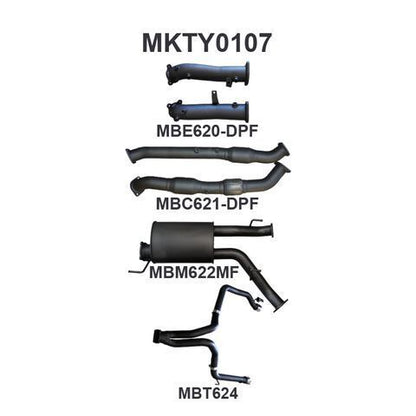 VDJ200 DPF 3in Dual With Cat & Muffler, Exit L & R
