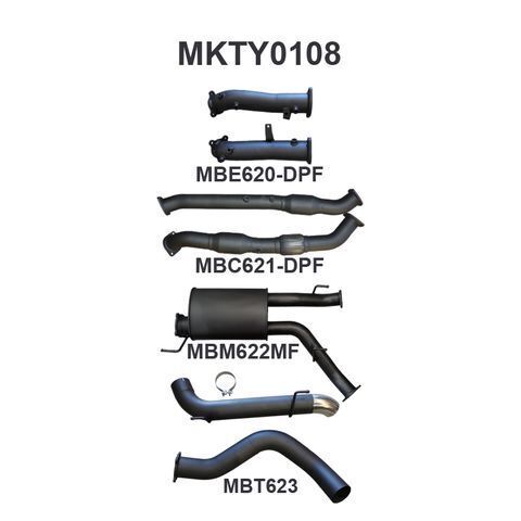 VDJ200 DPF 3in Dual With Cat & Muffler 4in Tailpipe