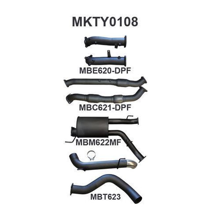 VDJ200 DPF 3in Dual With Cat & Muffler 4in Tailpipe
