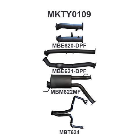 VDJ200 DPF 3in Dual NO Cat, Muffler, Exit L & R
