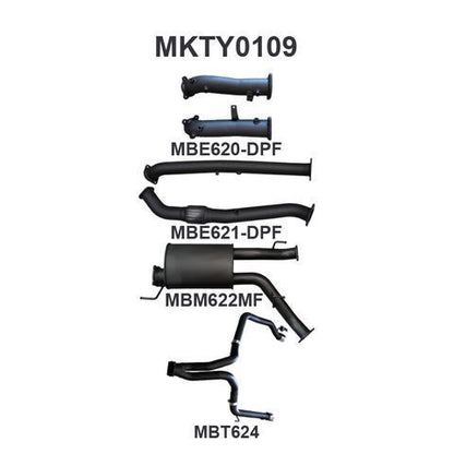 VDJ200 DPF 3in Dual NO Cat, Muffler, Exit L & R