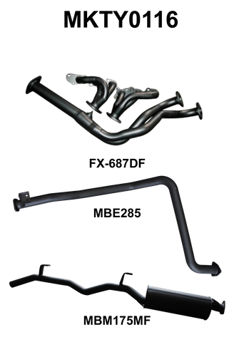 Landcruiser FZJ79 Extractors & 2.5in Full System