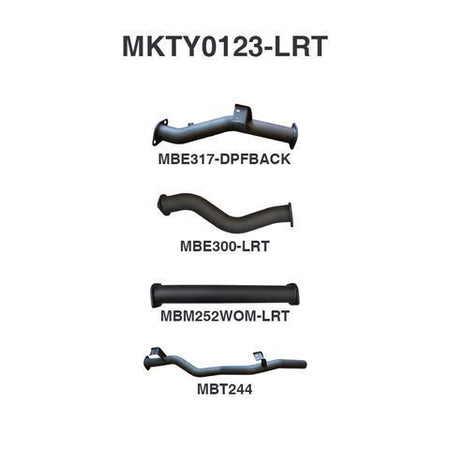 VDJ79 V8 Ute 3in DPF Back, to suit TLC79SCA LRA 90L Auxiliary Long Range Tank