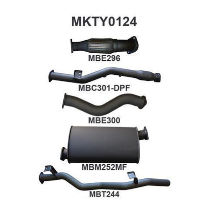 VDJ79 V8 Ute 3in With Cat & Muffler DPF