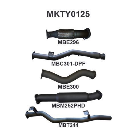 VDJ79 V8 Ute 3in With Cat & Hotdog DPF