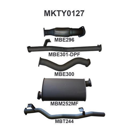 VDJ79 V8 Ute 3in NO Cat, With Muffler DPF