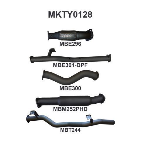 VDJ79 V8 Ute 3in NO Cat, With Hotdog DPF