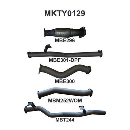 VDJ79 V8 Ute 3in NO Cat, WOM, DPF