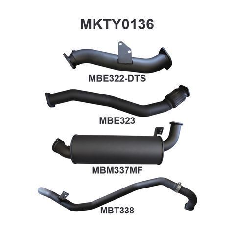 HZJ80 3IN TURBO BACK WITH MUFFLER TO SUIT DTS TURBO KIT