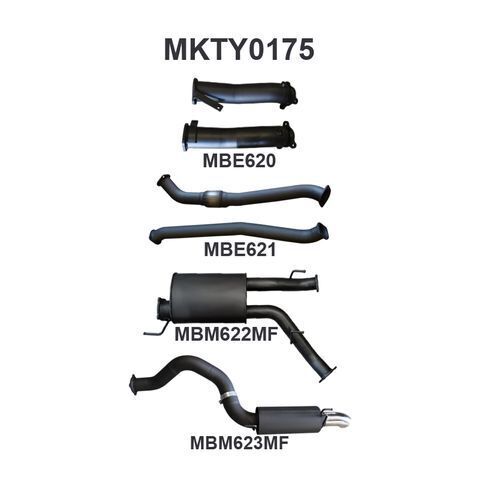VDJ200 3in DUAL NO CAT, W/Muffler, 4in EXIT W/Rear MUF