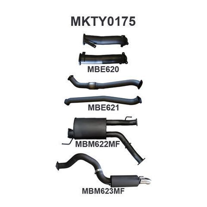 VDJ200 3in DUAL NO CAT, W/Muffler, 4in EXIT W/Rear MUF