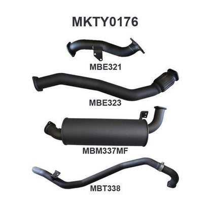 HZJ80 3IN TURBO BACK WITH MUFFLER TO SUIT CT26 TURBO KIT
