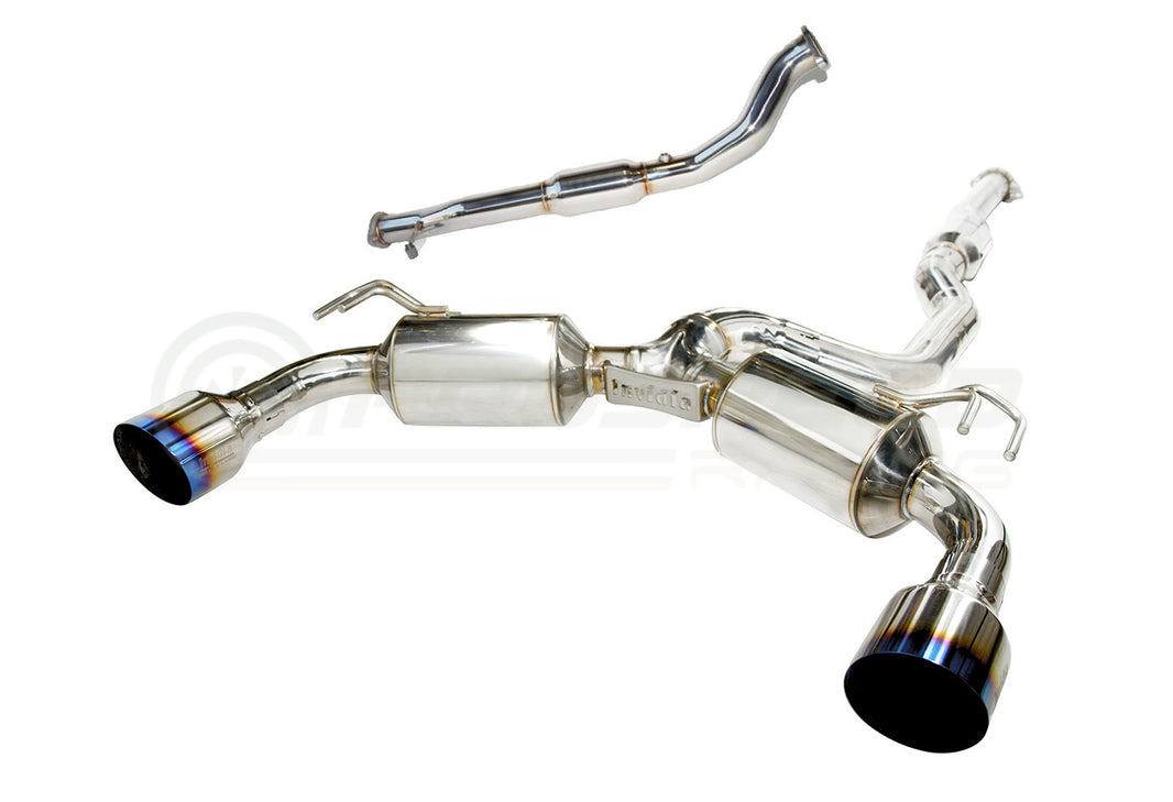 Invidia Dual N1 O2 Back Exhaust w/Ti Straight Cut Tips - Mitsubishi Evo X CZ4A