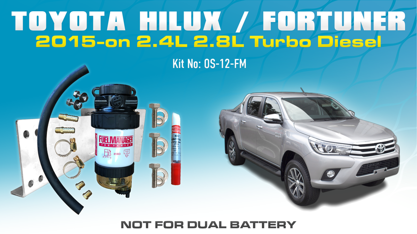 Toyota Hilux/Fortuner N80 Fuel Manager Pre-Filter Water Separator Kit - OS-12-FM