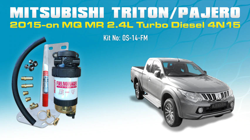 Mitsubishi Triton MQ MR 2.4L 4N15 2015-ON/Mitsubishi Pajero Sports 2016-ON QE MY16 - Fuel Manager Pre Filter Water Separator Kit OS-14-FM