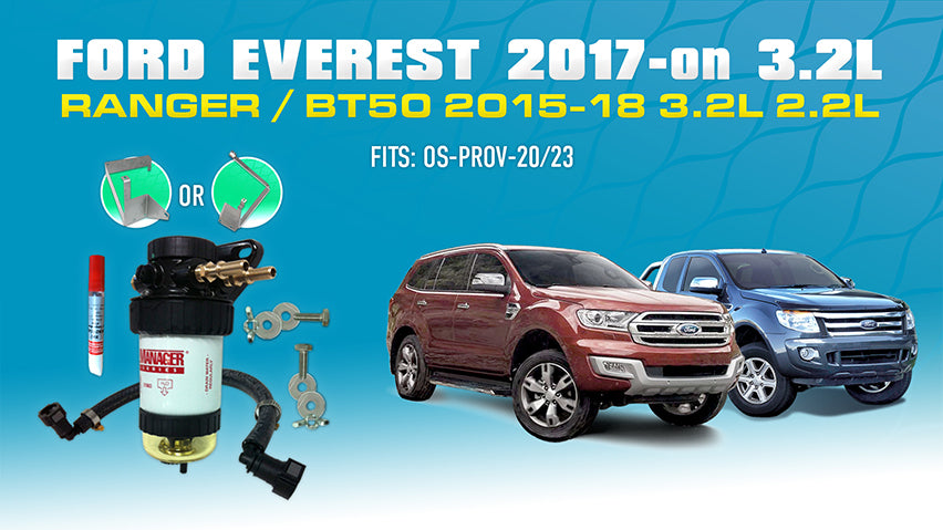 Ford Ranger PX/Mazda BT50 - Provent Companion Kit/Fuel Manager Pre-Filter Bracket Kit - OS-23-FMB