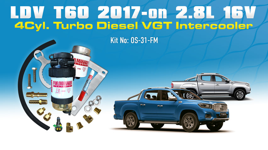 LDV T60 2.8L Fuel Manager Pre Filter Kit With Bonus WF Filter Removal Tool - OS-31-FM