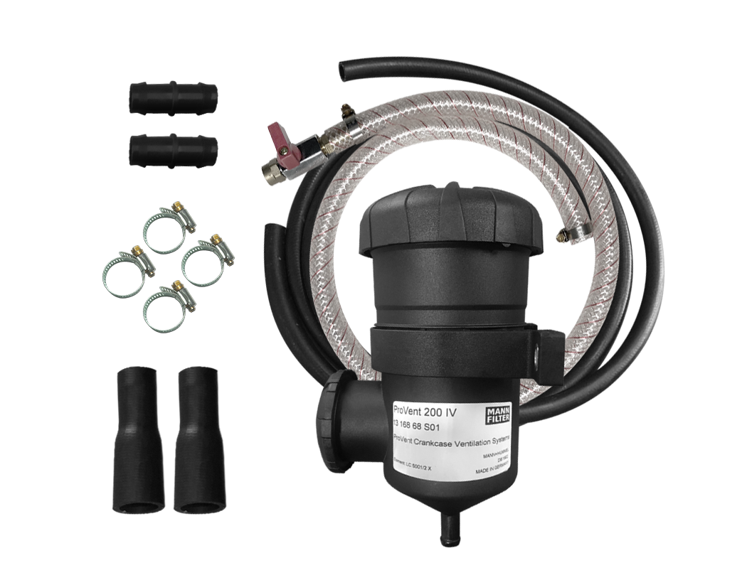 Universal Mann Provent 16mm Oil Catch Can Kit For Crank Case 16mm (5/8") Outlet - OS-PROV-04-16mm