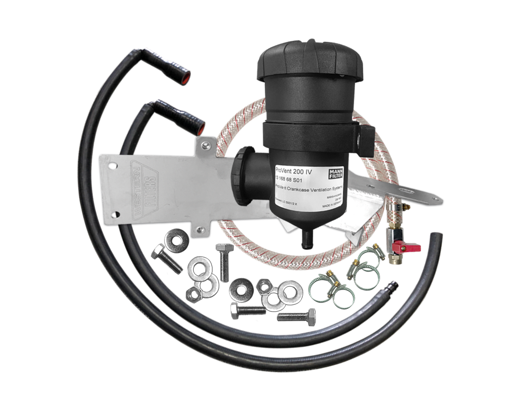 Isuzu DMAX/MUX 3.0L 2012-2016 Provent Oil Catch Can/Pre Filter Dual Bracket Kit - OS-PROV-37B
