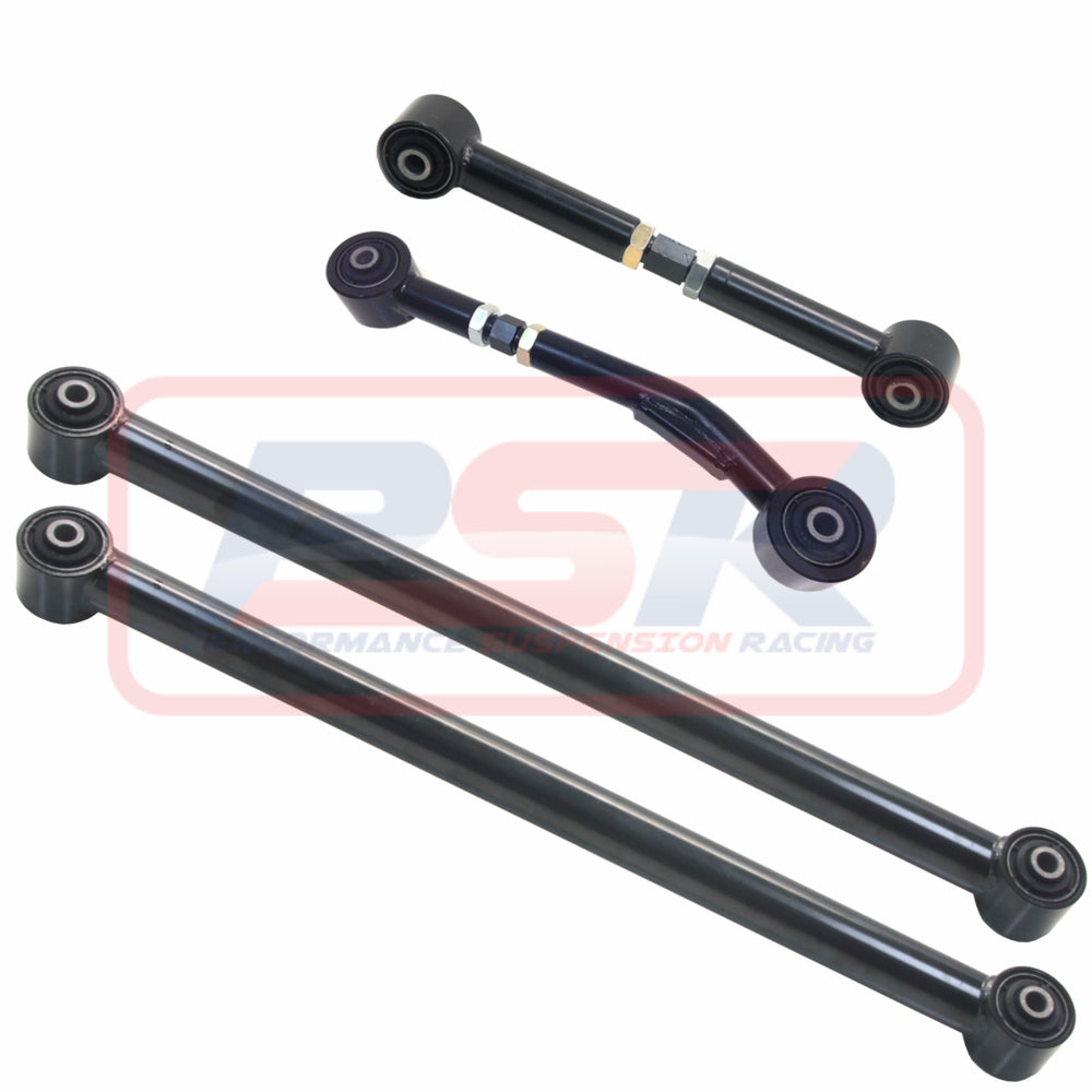 Nissan Patrol GQ & GU Adjustable Upper (Bent for long range tank) & Fixed Length Lower Trailing Arm Kit (686mm) 2-3" Lift