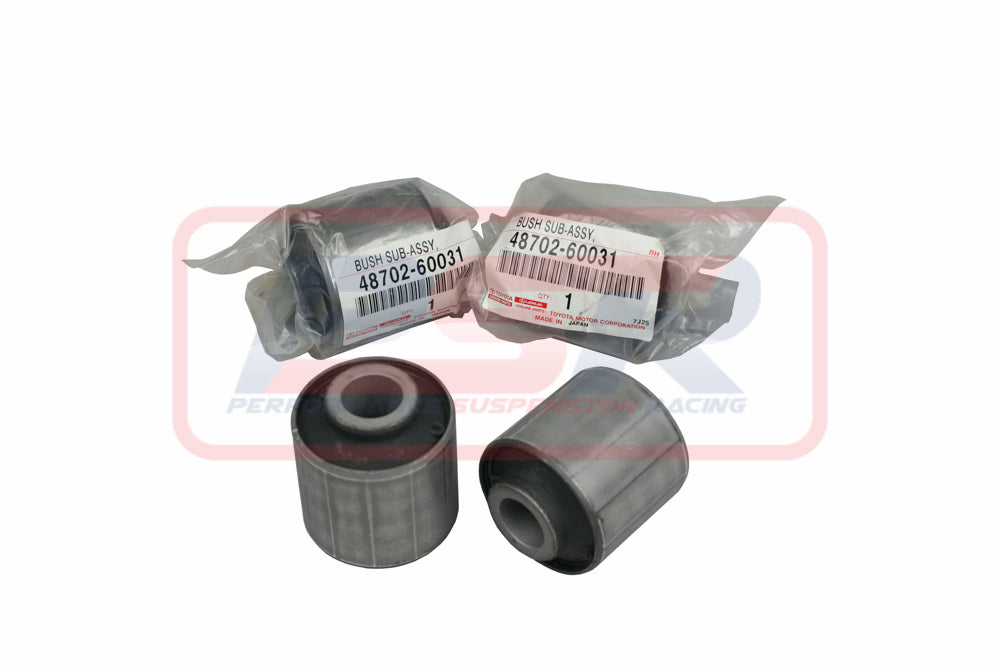 Genuine Toyota Landcruiser Rubber Rear Upper Trailing Arm Bush Set 48702-60031