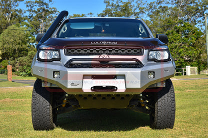 Holden Colorado RG1 Ambush Satin Black Low Single Hoop Bar, Pre-Runner Infill (No Body Lift), Standard Black Fairlead