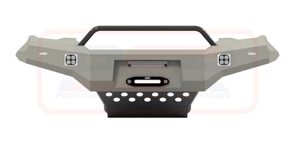 Holden Colorado RG1 Ambush Satin Black Low Single Hoop Bar, Pre-Runner Infill (1" Body Lift), Slimline Black Fairlead