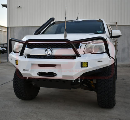 Holden Colorado RG1 Ambush Customer Painted Triple Hoop Bar, Pre-Runner Infill (1" Body Lift), Splash Guards, Standard Black Fairlead
