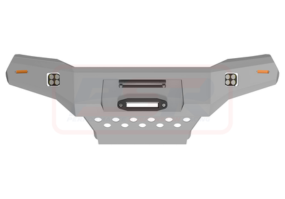 Holden Colorado RG2 Ambush Satin Black Hoopless Bar, Pre-Runner Infill (1" Body Lift), Slimline Black Fairlead
