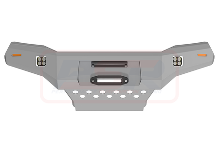 Holden Colorado RG2 Ambush Satin Black Hoopless Bar, Pre-Runner Infill (1" Body Lift), Slimline Black Fairlead