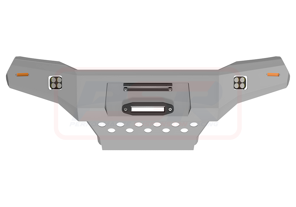 Holden Colorado RG2 Ambush Satin Black Hoopless Bar, Pre-Runner Infill (1" Body Lift), Splash Guards, Standard Black Fairlead