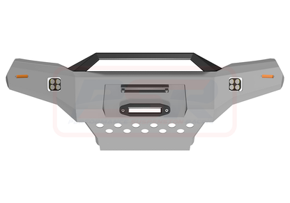 Holden Colorado RG2 Ambush Satin Black Sheet Metal Hoop Bar, Pre-Runner Infill (No Body Lift), Standard Silver Fairlead