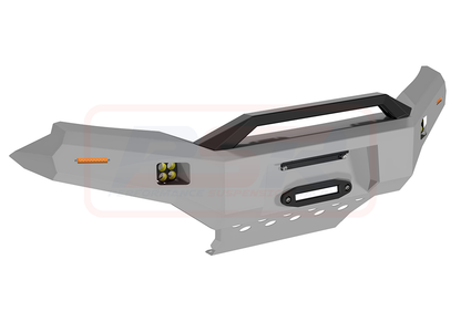 Holden Colorado RG2 Ambush Satin Black Sheet Metal Hoop Bar, Pre-Runner Infill (1" Body Lift), Standard Black Fairlead, Sensors